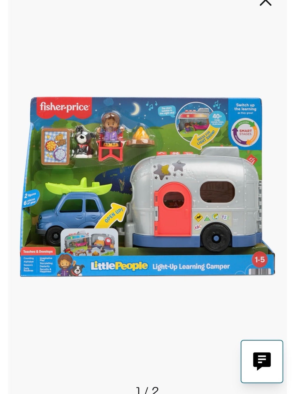 New fisher-price little people light up camper toy set